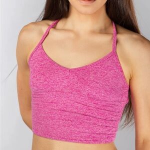 KTRNA Dancewear Diamondback Top in Fuchsia